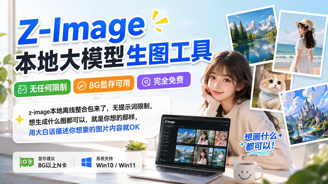 (20134期)Z-Image本地大模型生图工具,无任何限制·8G显存可用·完全免费 (20134期)Z-Image本地大模型生图工具,无任何限制·8G显存可用·完全免费