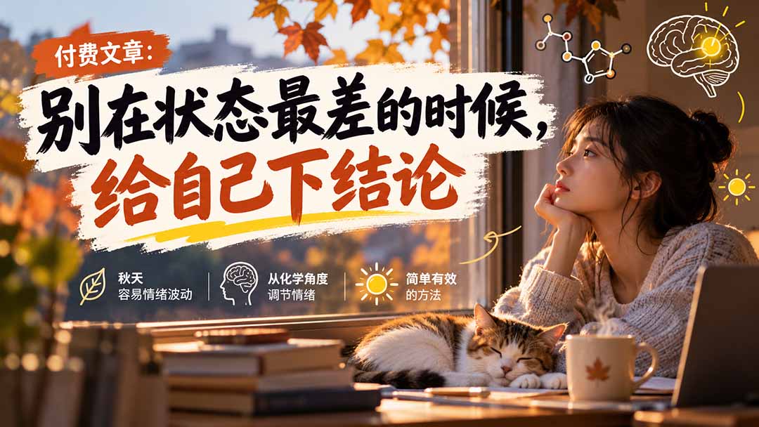 【无水印】某付费文章:别在状态最差的时候,给自己下结论 【无水印】某付费文章:别在状态最差的时候,给自己下结论