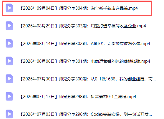 (20347期)电商圈多年实战干货-更新2026:多位资深师兄实战干货/覆盖全域平台,中小卖家可复制的盈利指南 (20347期)电商圈多年实战干货-更新2026:多位资深师兄实战干货/覆盖全域平台,中小卖家可复制的盈利指南