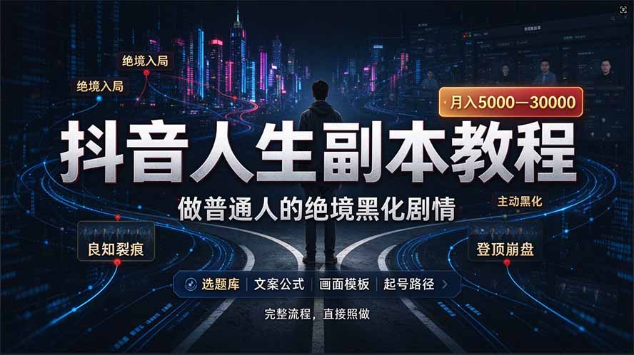 抖音爆火AI人生副本赛道,28作品涨粉33万粉丝,看完自己便可产出爆款 抖音爆火AI人生副本赛道,28作品涨粉33万粉丝,看完自己便可产出爆款